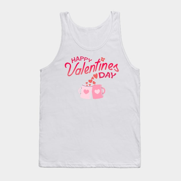 Happy Valentines Day - Cheers! Tank Top by Trendy-Now